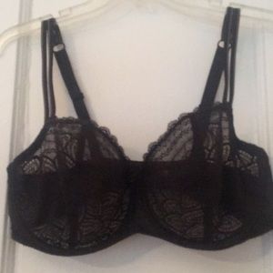 Chantelle sexy black bra. 36DDD